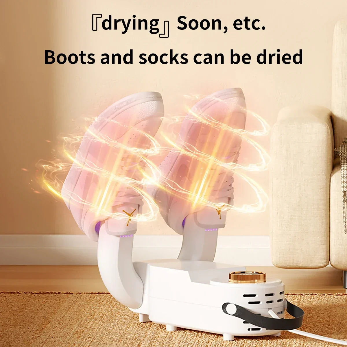 Electric Shoe Dryer with 360° Surround Ventilation & Intelligent Timer