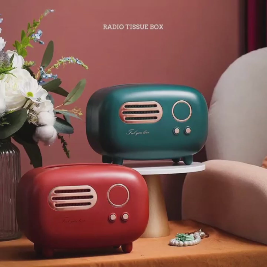 Vintage Radio Box Tissue Holder – Retro Style with Everyday Function